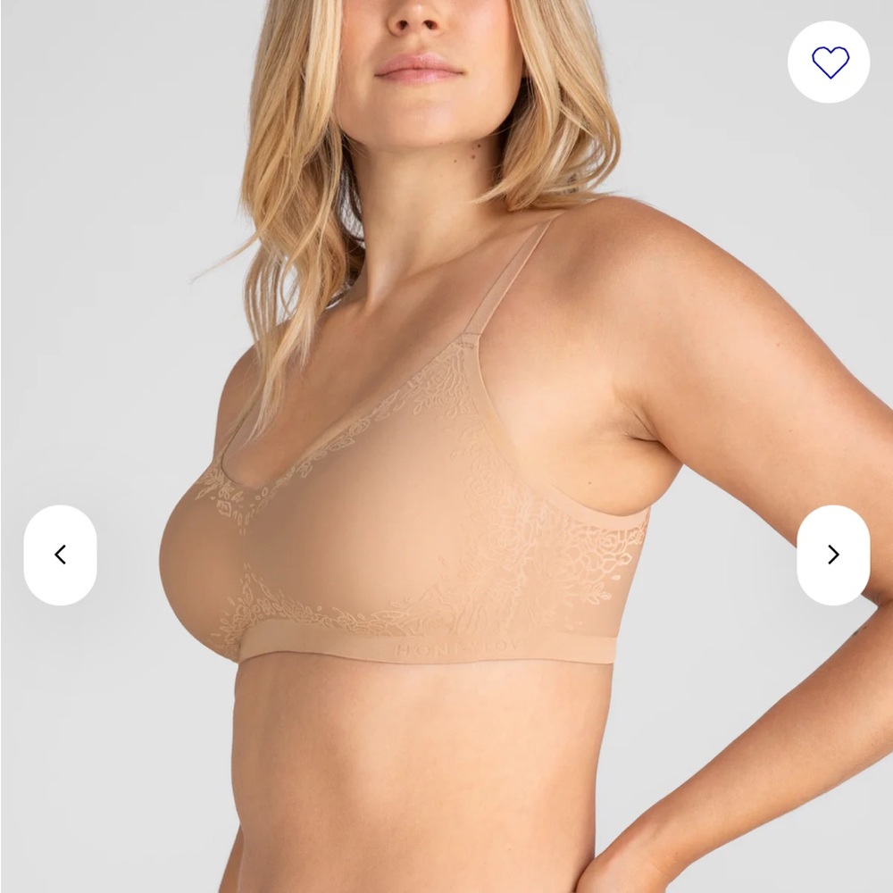 Honeylove Silhouette Wireless Bra Rose Sand NEW XL